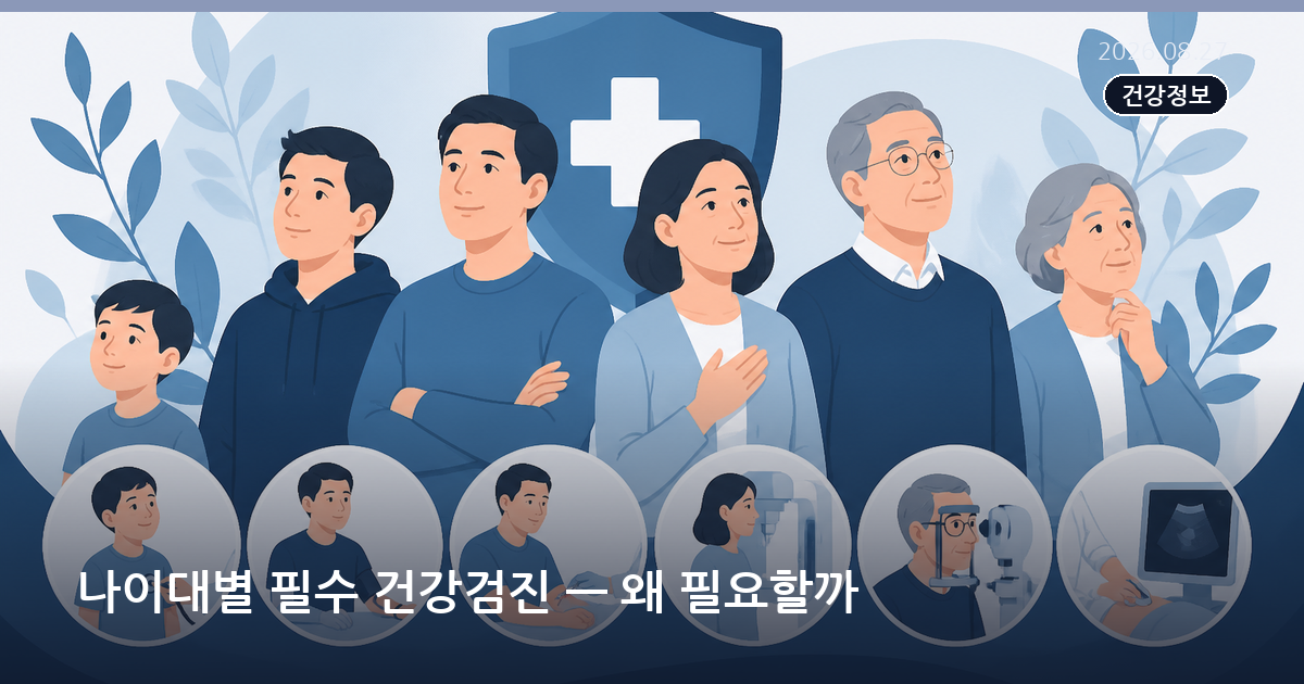 나이대별 필수 건강검진 — 왜 필요할까