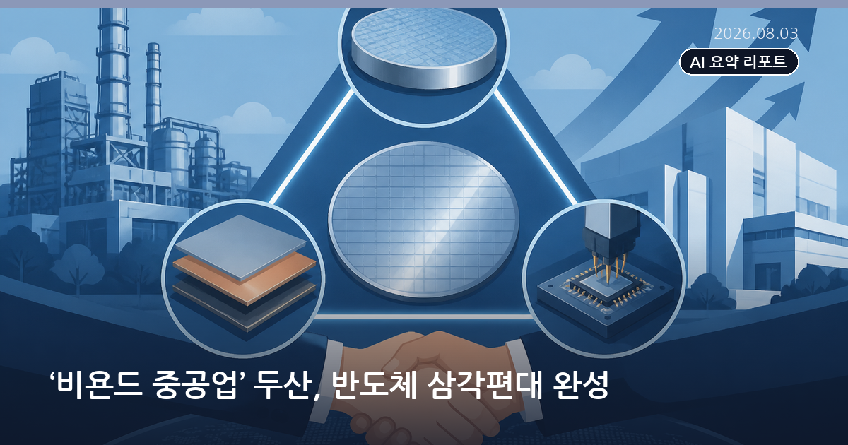 ‘비욘드 중공업’ 두산, 반도체 삼각편대 완성