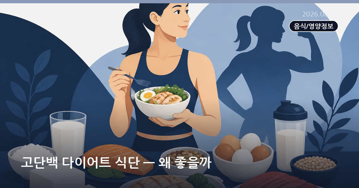 고단백 다이어트 식단 — 왜 좋을까