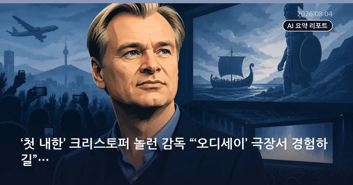 ‘첫 내한’ 크리스토퍼 놀런 감독 “‘오디세이’ 극장서 경험하길”