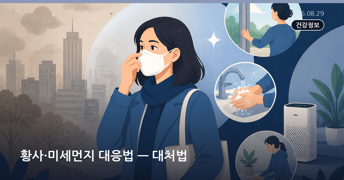 황사·미세먼지 대응법 — 대처법