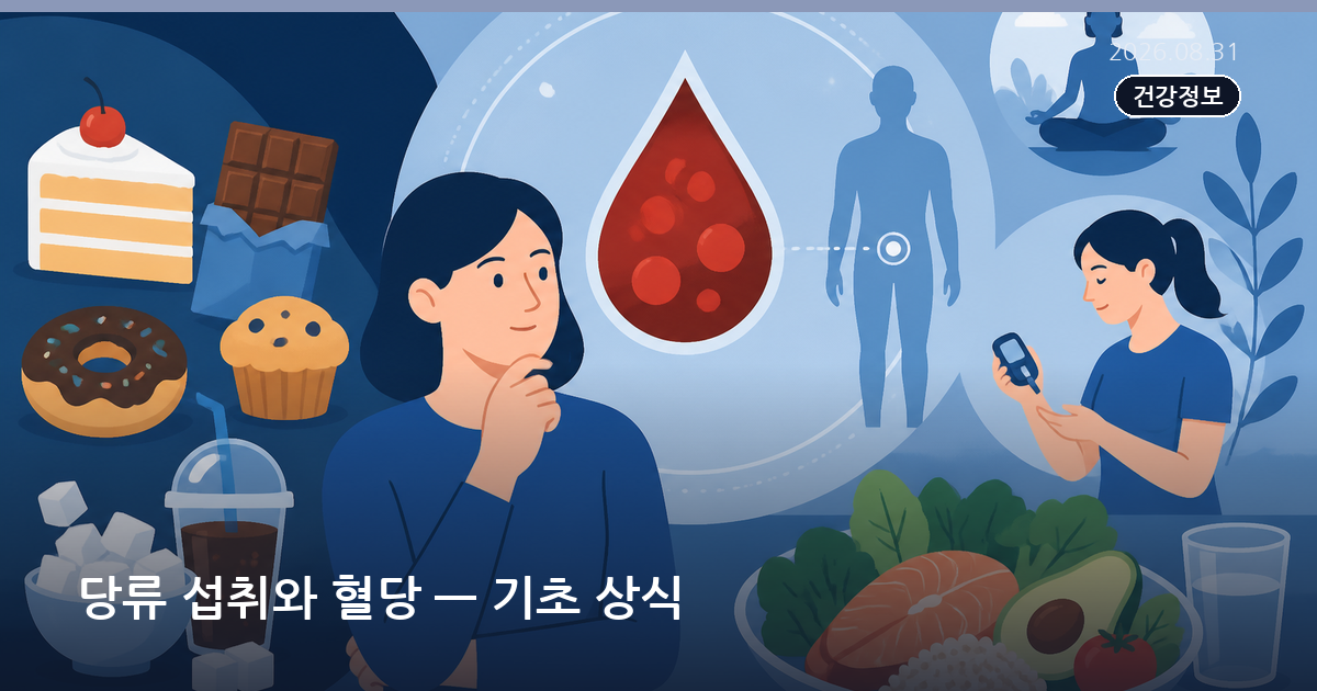 당류 섭취와 혈당 — 기초 상식