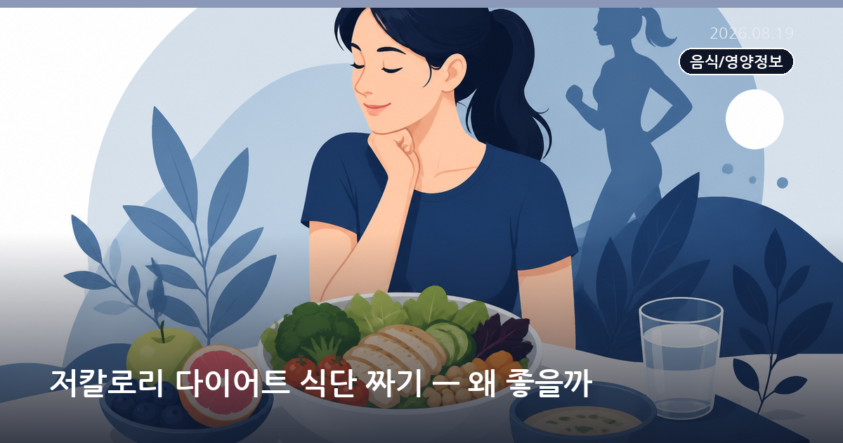 저칼로리 다이어트 식단 짜기 — 왜 좋을까