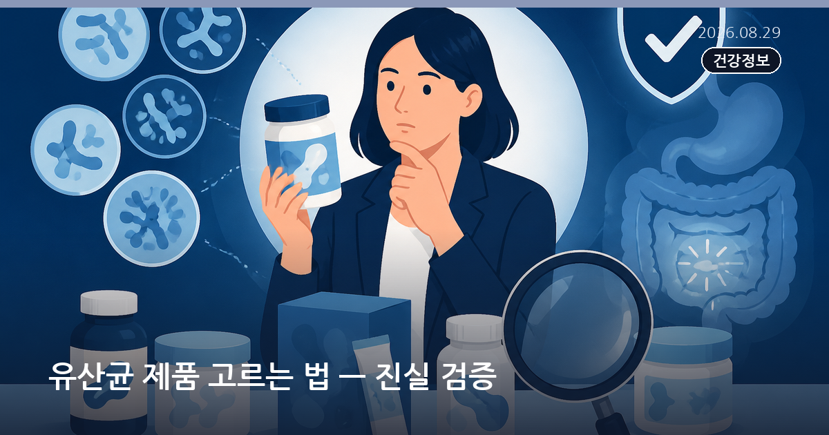 유산균 제품 고르는 법 — 진실 검증