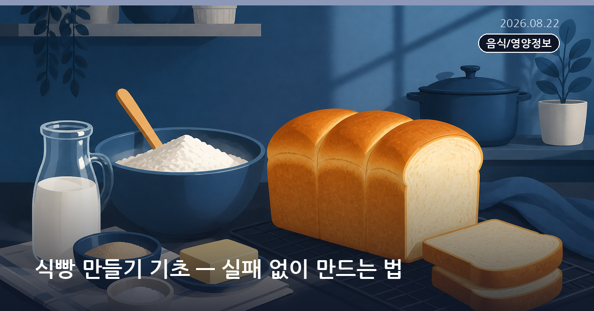 식빵 만들기 기초 — 실패 없이 만드는 법