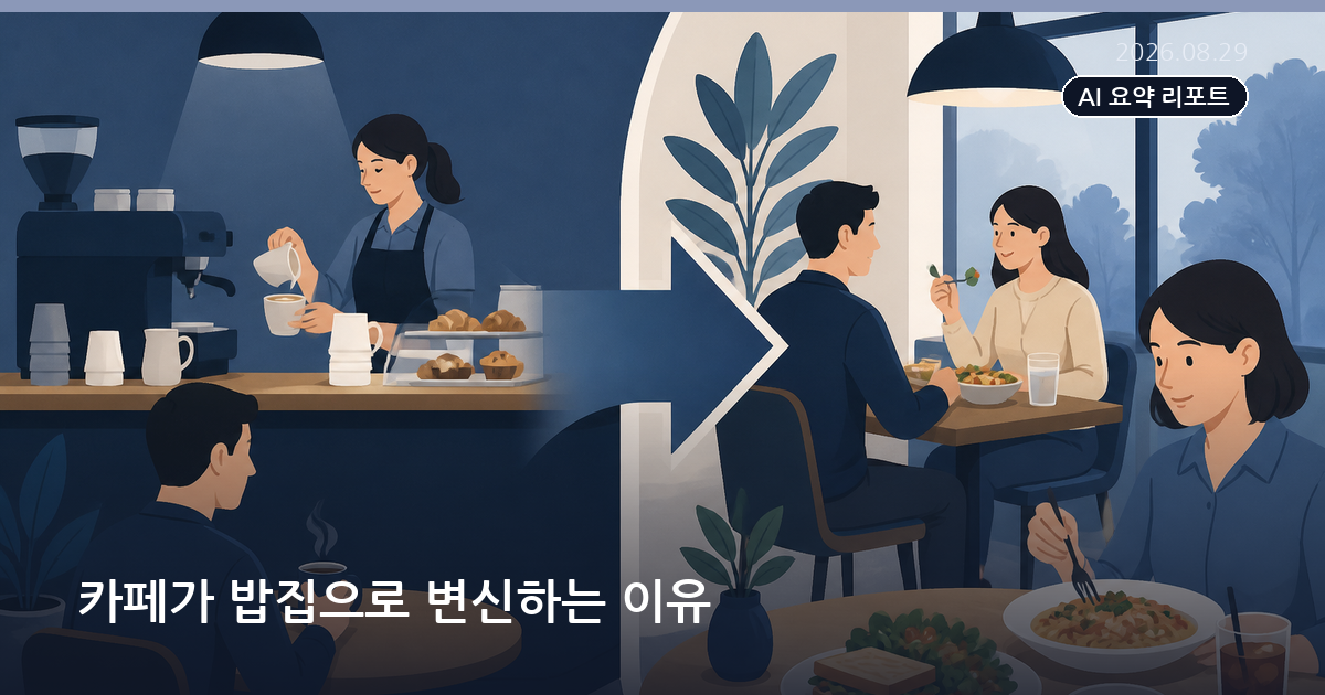 카페가 밥집으로 변신하는 이유