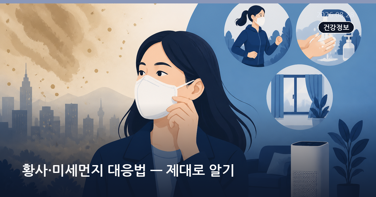 황사·미세먼지 대응법 — 제대로 알기