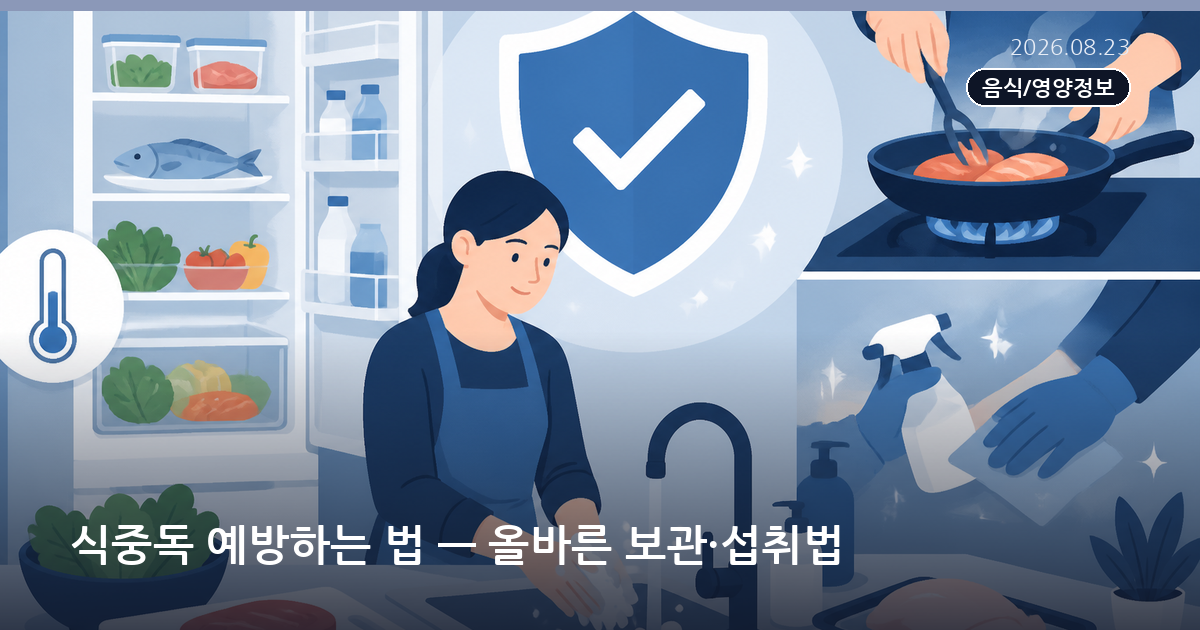 식중독 예방하는 법 — 올바른 보관·섭취법