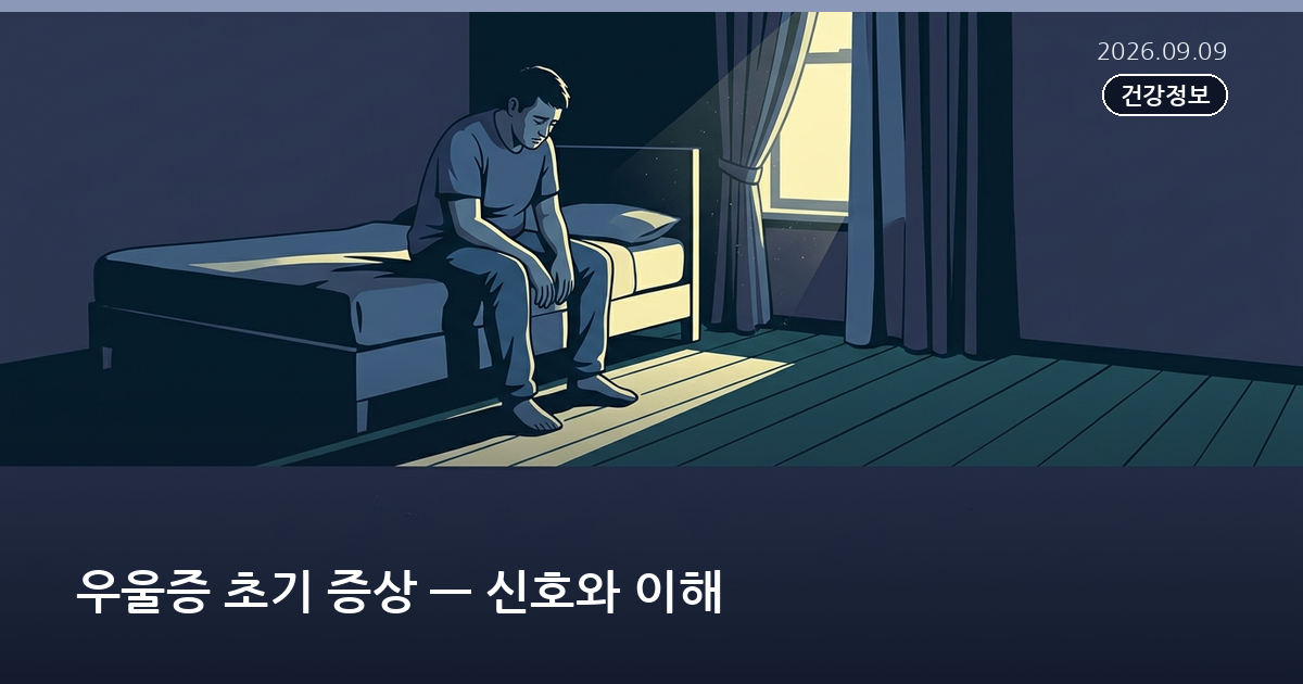 우울증 초기 증상 — 신호와 이해