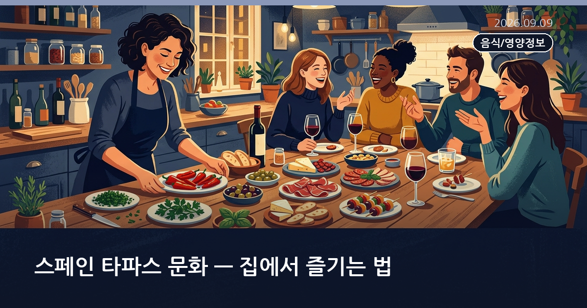 스페인 타파스 문화 — 집에서 즐기는 법