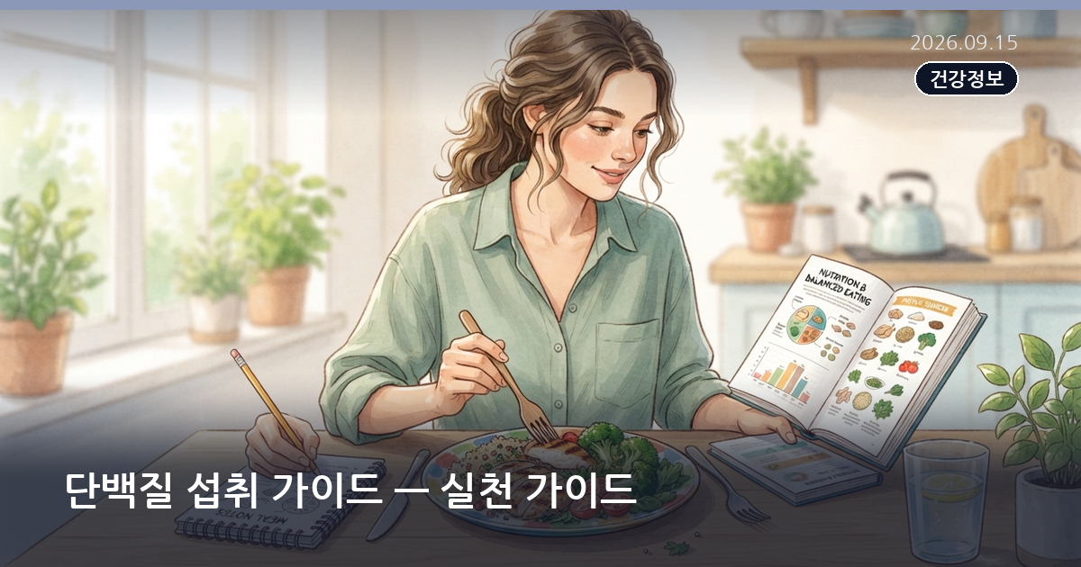 단백질 섭취 가이드 — 실천 가이드