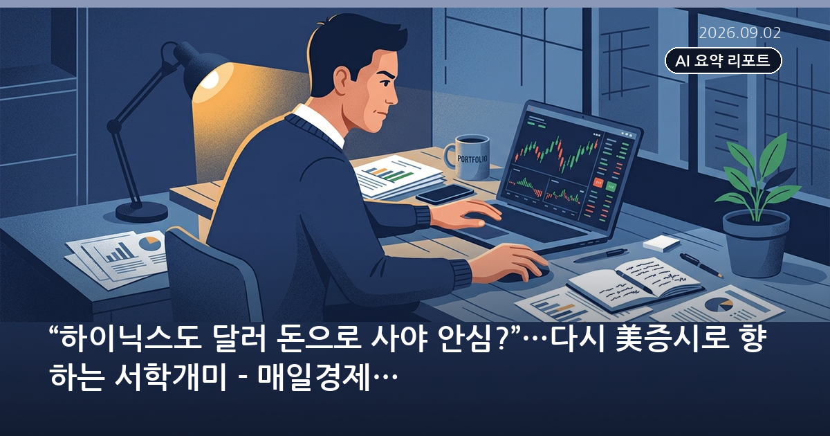 “하이닉스도 달러 돈으로 사야 안심?”…다시 美증시로 향하는 서학개미 - 매일경제