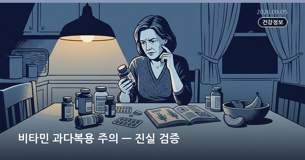비타민 과다복용 주의 — 진실 검증