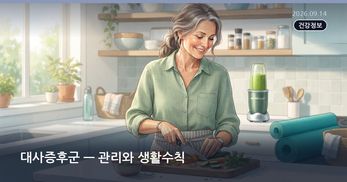 대사증후군 — 관리와 생활수칙