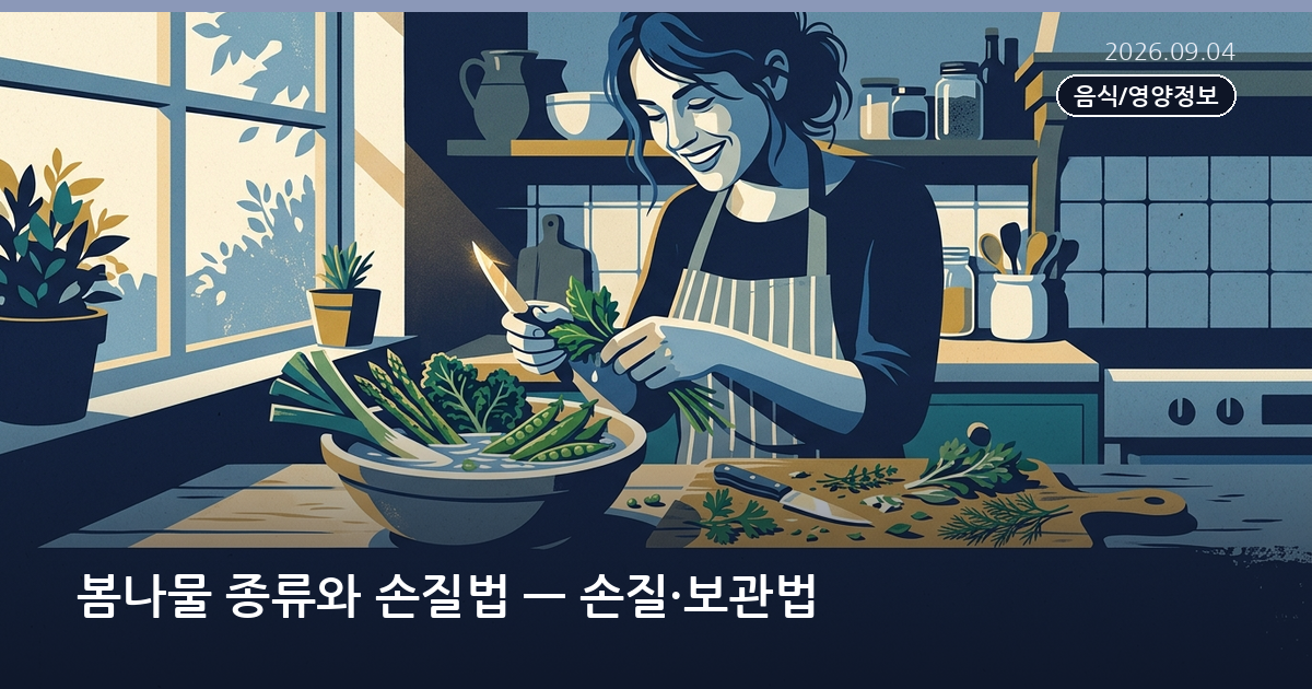 봄나물 종류와 손질법 — 손질·보관법