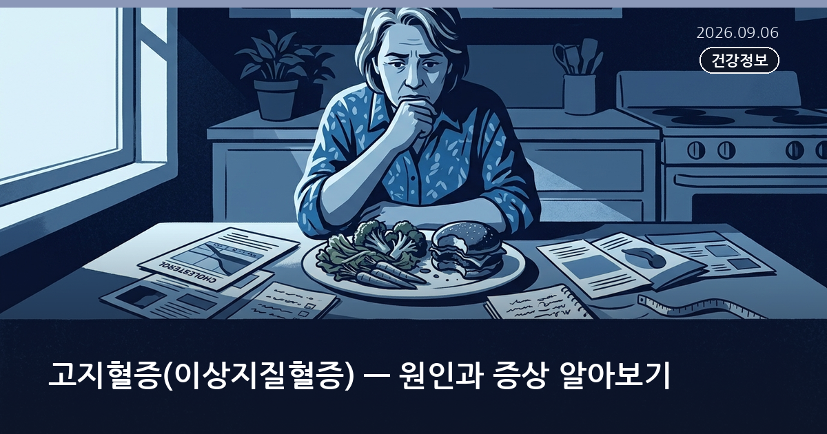 고지혈증(이상지질혈증) — 원인과 증상 알아보기