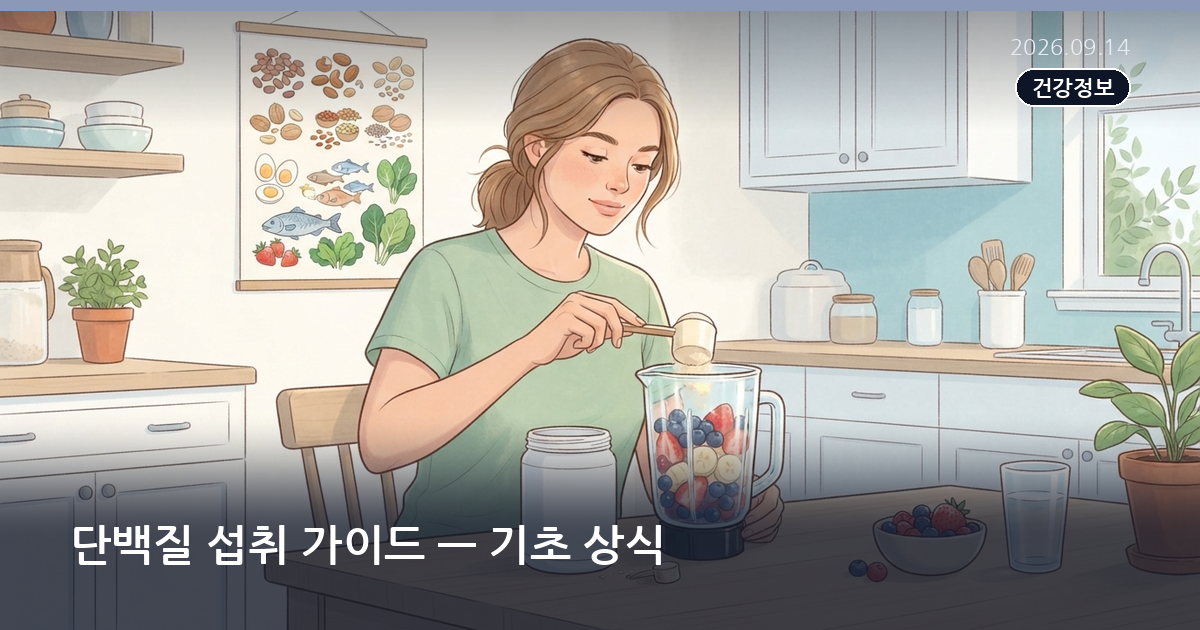 단백질 섭취 가이드 — 기초 상식