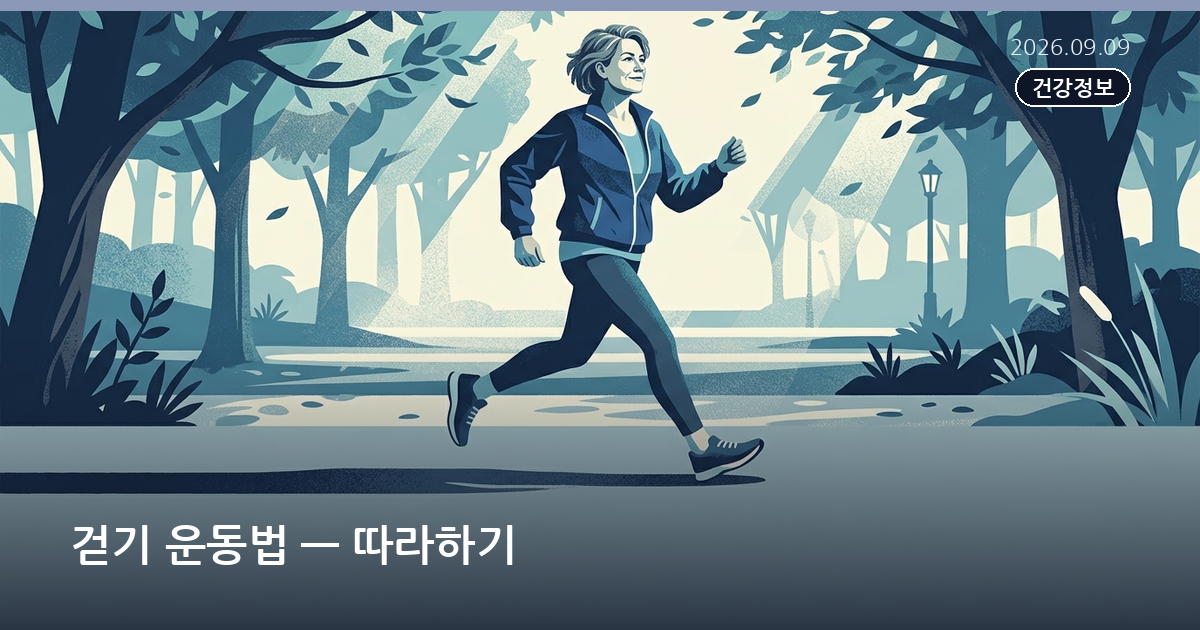 걷기 운동법 — 따라하기