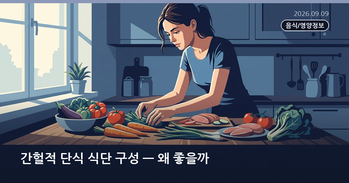 간헐적 단식 식단 구성 — 왜 좋을까