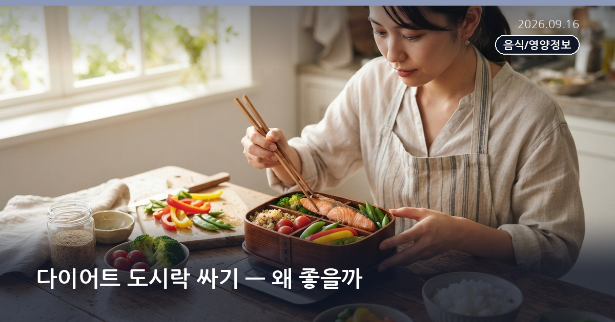 다이어트 도시락 싸기 — 왜 좋을까