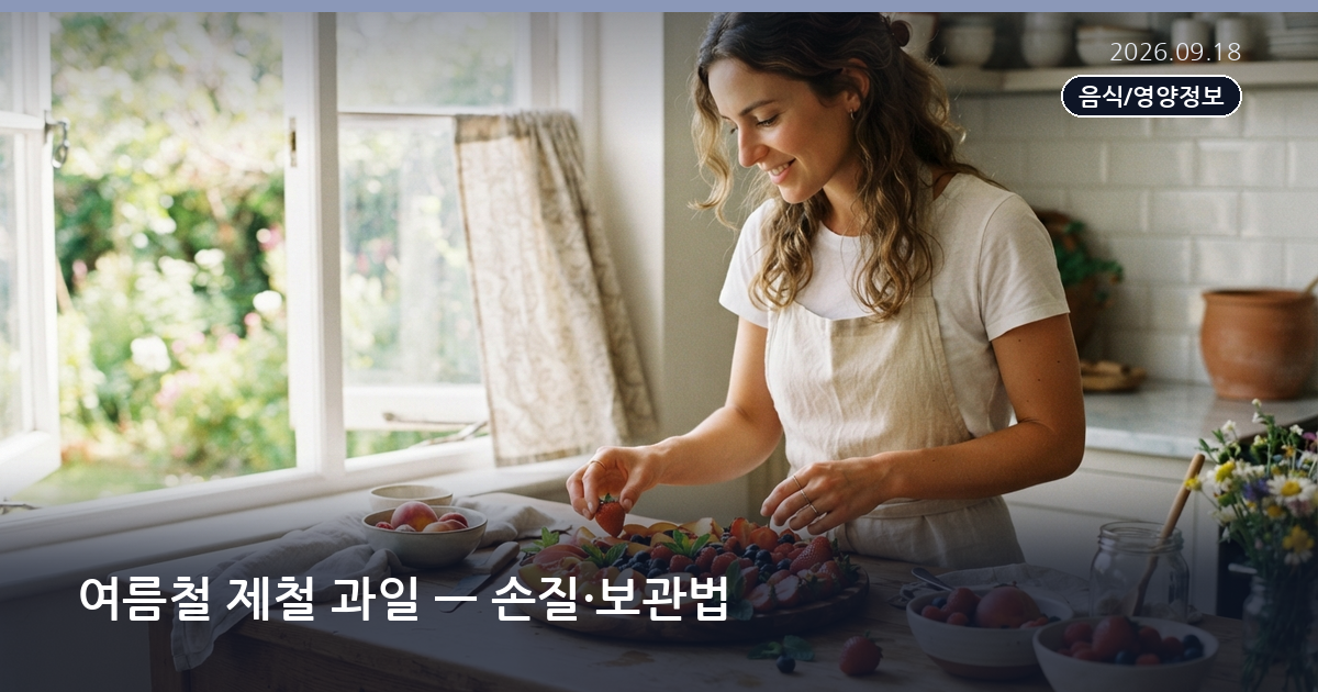 여름철 제철 과일 — 손질·보관법