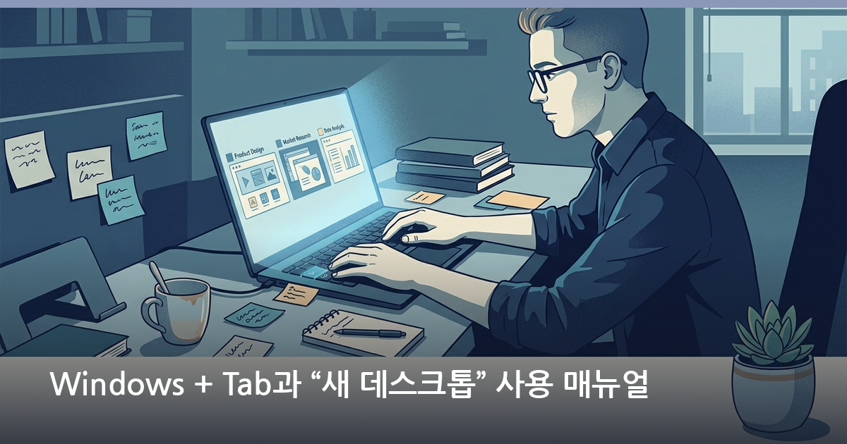 Windows + Tab과 “새 데스크톱” 사용 매뉴얼