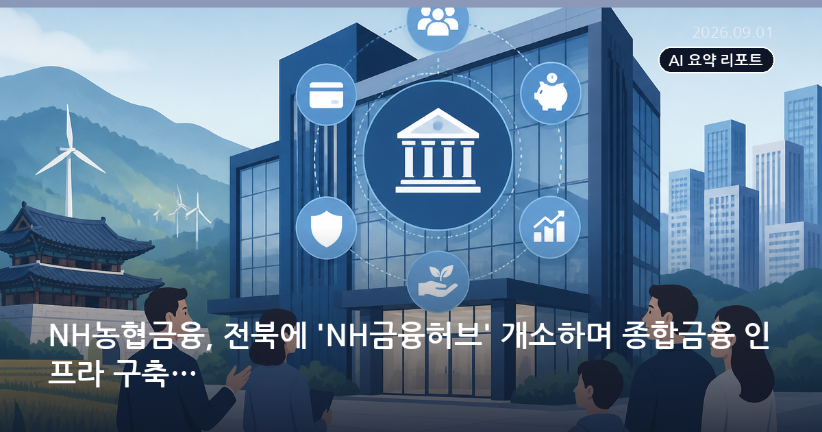 NH농협금융, 전북에 'NH금융허브' 개소하며 종합금융 인프라 구축