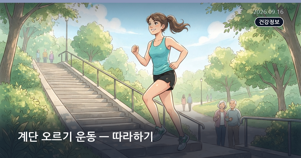 계단 오르기 운동 — 따라하기