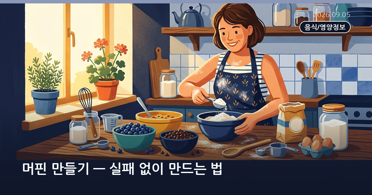 머핀 만들기 — 실패 없이 만드는 법